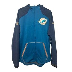 Nike Miami Dolphins Full Zip Jacket Men's XL Therma Fit Sphere NFL